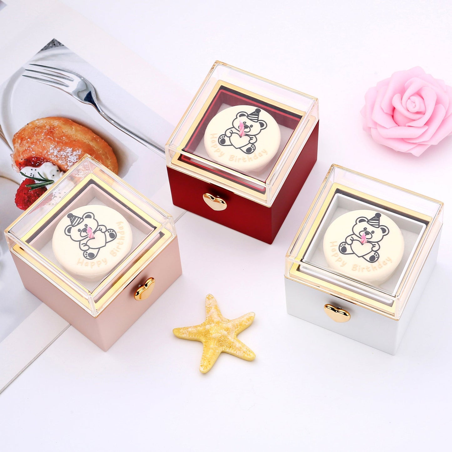 Romantic Magic Box: Auto-Pop Ring/Necklace Surprise Gift for Her